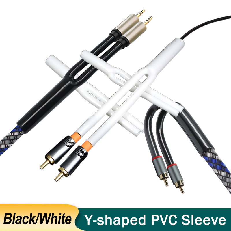 Audio Splitter Y - 2-100 piezas de funda de PVC
