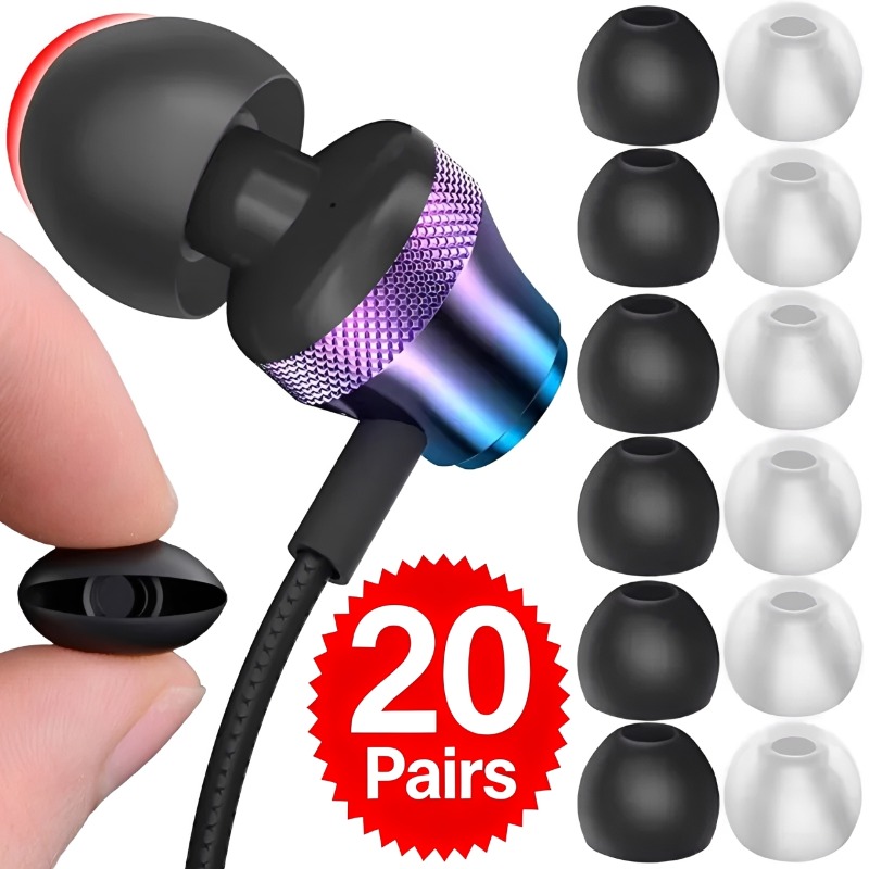 1-20 pares de almohadillas de  - Silicone Ear Tip Replacement reseña y precio