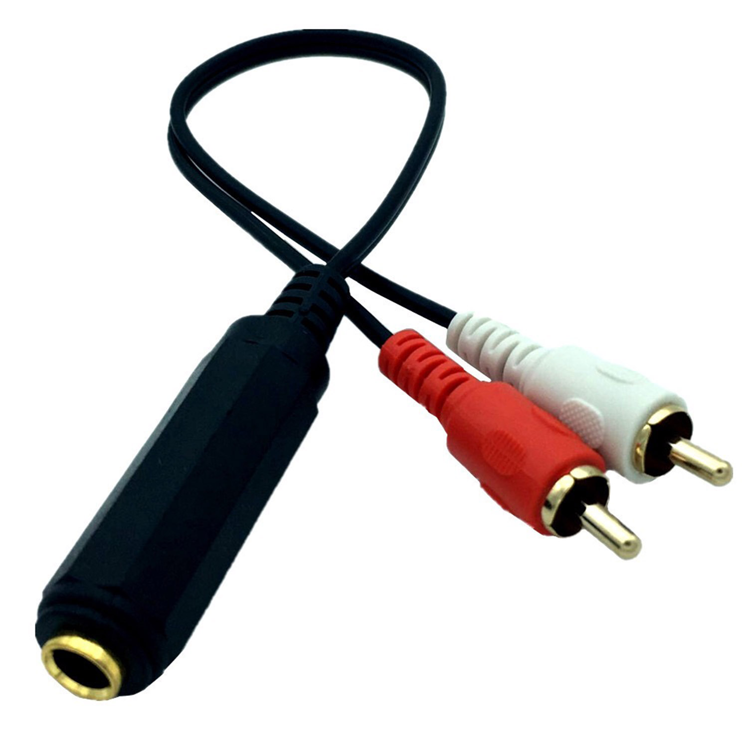 1pc 6.35mm to 2 RCA Y Splitter - Audio Splitter Y reseña y precio