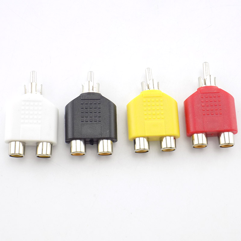4 unids/lote conector RCA Y di - Audio Splitter Y reseña y precio