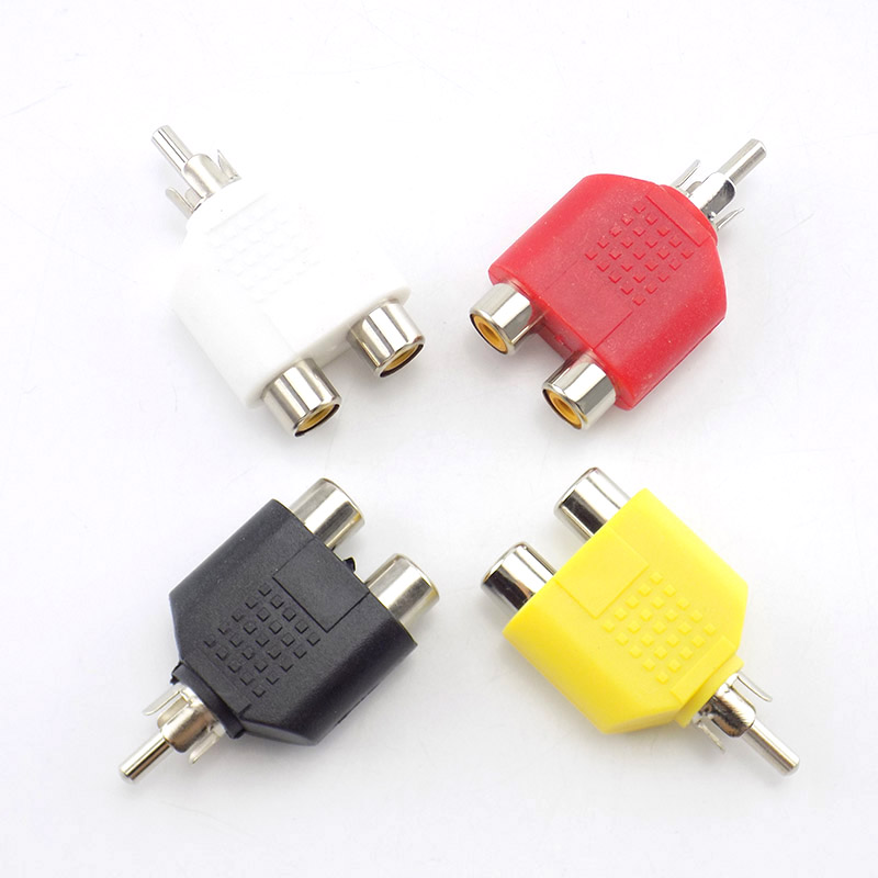4 unids/lote conector RCA Y di - Audio Splitter Y reseña y precio